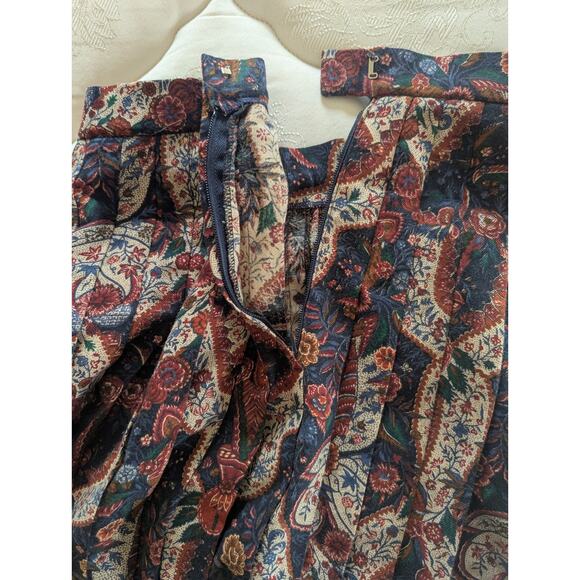 Rare Vintage Lillie Rubin x Oscar de la Renta Paisley Floral Maxi Boho skirt - Picture 6 of 6